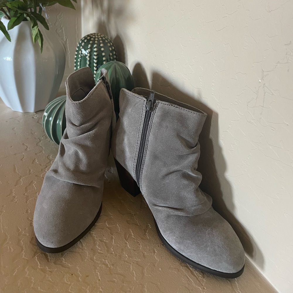 Grey ankle boots